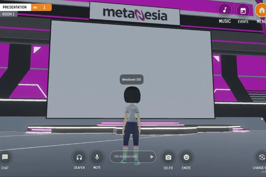 metaNesia menghadirkan fitur kantor virtual di metaverse